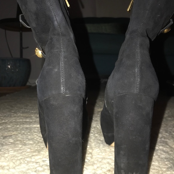 MICHAEL KORS. High heel short black BOOTS suede leather - Picture 3 of 6